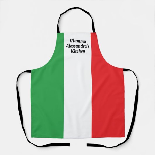 Bold Italian Flag of Italy Personalized Apron Schürze (Vorderseite)