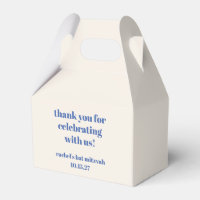 Bold Ivory Blue Custom Niedlich Bat Mitzvah Vielen