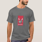 Bold Japanisch Samurai Helmet Graphic T-Shirt (Vorderseite)