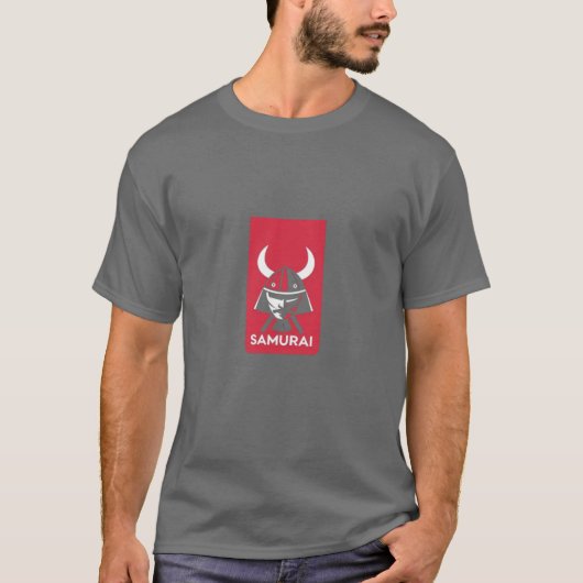Bold Japanisch Samurai Helmet Graphic T-Shirt (Vorderseite)