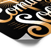 Bold Jesus Is Coming Soon Christian Apparel Poster (Ecke)