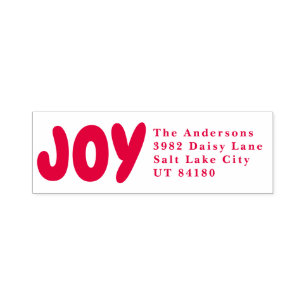 Bold Jored Address Custom Christmas Holiday Permastempel