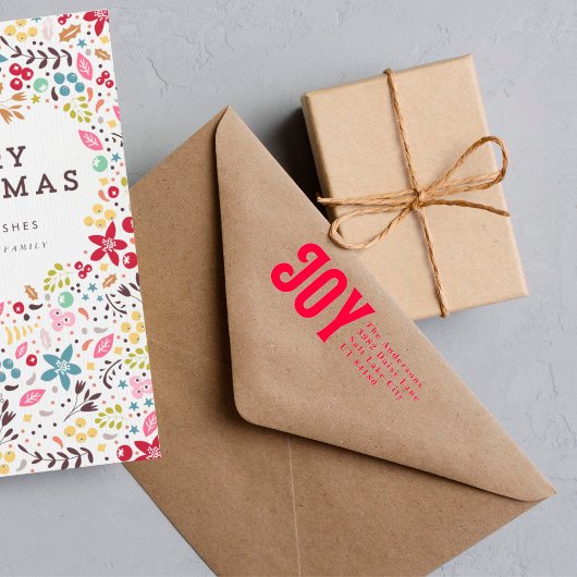 Bold Jored Address Custom Weihnachtsfeiertag Permastempel