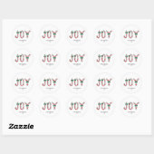 Bold JOY Christmas Candy Runder Aufkleber (Blatt)