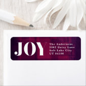 Bold Joy Lila Address Label Weihnachtsfeiertag (Insitu)
