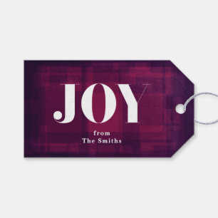 Bold Joy Lila Chalk Weihnachtsgeschenk Tag Geschenkanhänger