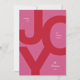 Bold Joy Pink & Red Fun Non-Foto-Urlaubskarte Feiertagskarte