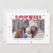 Bold Joyful 3D Typografie Frohe Weihnachten Foto (Vorderseite)