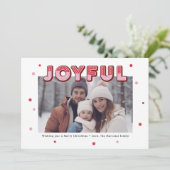 Bold Joyful 3D Typografie Frohe Weihnachten Foto (Stehend Vorderseite)