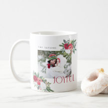 Bold Joyful Florals Foto Holiday Card
