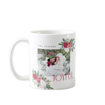 Bold Joyful Florals Foto Holiday Card