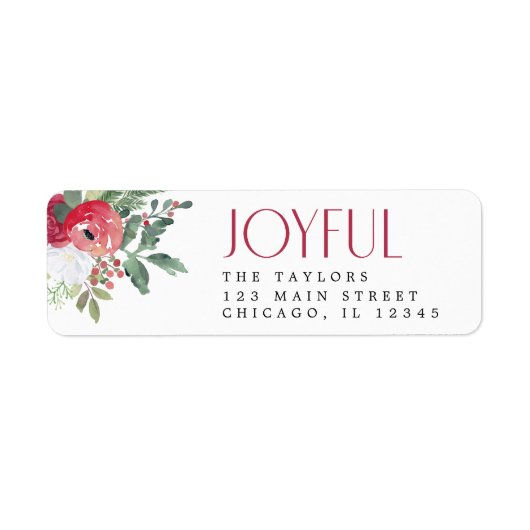 Bold Joyful Florals Rot und Grün (Vorne)