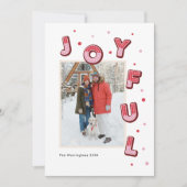 Bold Joyful Whimsical Typografy Christmas Foto Feiertagskarte (Vorderseite)