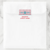 Bold July 4th US Flagge Square Stickers (Tasche)