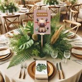 Bold Jungle Safari Buffalo Table Sign Tischnummer