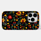 Bold Khokhloma Inspiriert Floral Moderne Elegance Case-Mate iPhone Hülle (Rückseite (Horizontal))