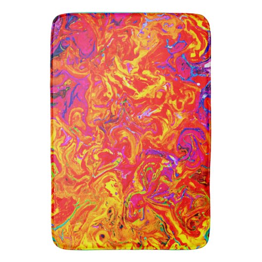 Bold Lava Colors Abstract Design Badematte (Vorderseite Vertikal)