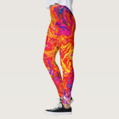 Bold Lava Colors Abstract Design Leggings (Links)