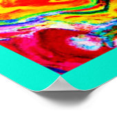 Bold Lava Colors Abstract Design Poster (Ecke)