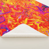 Bold Lava Colors Abstract Design Sherpadecke (3/4)