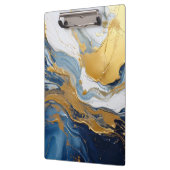 Bold Lava Flow in Gold and Blue Klemmbrett (Links)