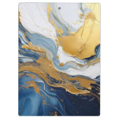 Bold Lava Flow in Gold and Blue Klemmbrett (Rückseite)