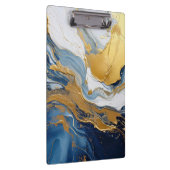 Bold Lava Flow in Gold and Blue Klemmbrett (Rechts)