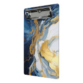 Bold Lava Flow in Gold and Blue Mini Klemmbrett (Gewinkelt2)