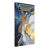 Bold Lava Flow in Gold and Blue Mini Klemmbrett (Schrägansicht)