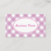 Bold Lavender Gingham Business Card Visitenkarte (Vorderseite)