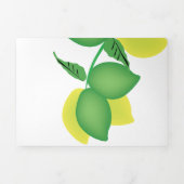 Bold Lemon Limoncillo Wedding Dreifach Gefaltete Einladung (Cover)