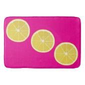 Bold Lemon Slice Pink Citrus Bath Mat Badematte (Vorderseite)