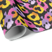 Bold Leopard Muster Retro Glam y2k Animal Print Geschenkpapier (Rolleneckpunkt)