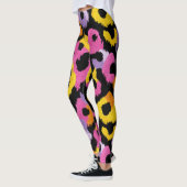 Bold Leopard Muster Retro Glam y2k Stilvoll Leggings (Links)