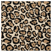 Bold Leopard Print Fabric Tan Black & Brown Stoff (Muster)