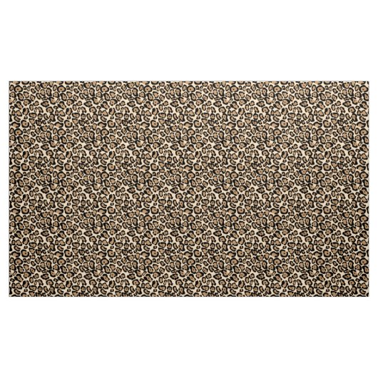 Bold Leopard Print Fabric Tan Black & Brown Stoff (Yard (91,4 cm))