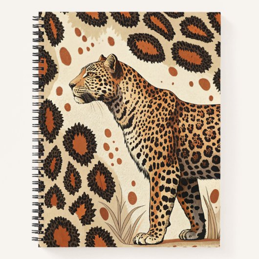 Bold Leopard Print Notebook Notizblock (Vorderseite)