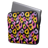 Bold Leopard Print Retro Glam y2k Ästhetik Laptopschutzhülle (Vorderseite Links)