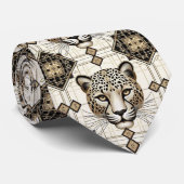 Bold Leopard Tie | Masculine Men's Fashion Krawatte (Gerollt)