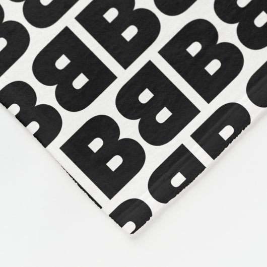 Bold Letter B Muster Alphabet Fleecedecke (Ecke)