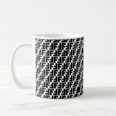 Bold Letter F Pattern Alphabet Kaffeetasse (Links)