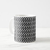 Bold Letter J Pattern Alphabet Kaffeetasse (Vorderseite Links)