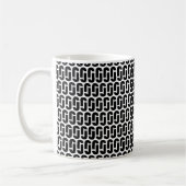 Bold Letter J Pattern Alphabet Kaffeetasse (Links)