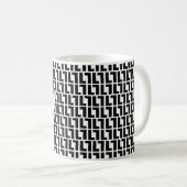 Bold Letter L Pattern Alphabet Kaffeetasse (VorderseiteRechts)