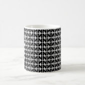 Bold Letter N Muster Alphabet Kaffeetasse (Mittel)