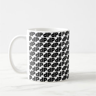 Bold Letter P Muster Alphabet Kaffeetasse
