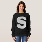 Bold Letter S Alphabet Characters Big Font Capital Sweatshirt (Vorne ganz)