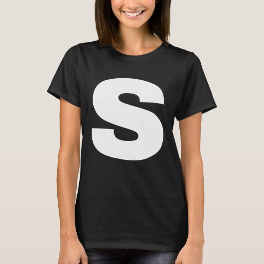Bold Letter S Alphabet Characters Big Font Capital T-Shirt (Vorderseite)