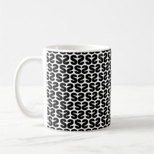 Bold Letter S Muster Alphabet Kaffeetasse