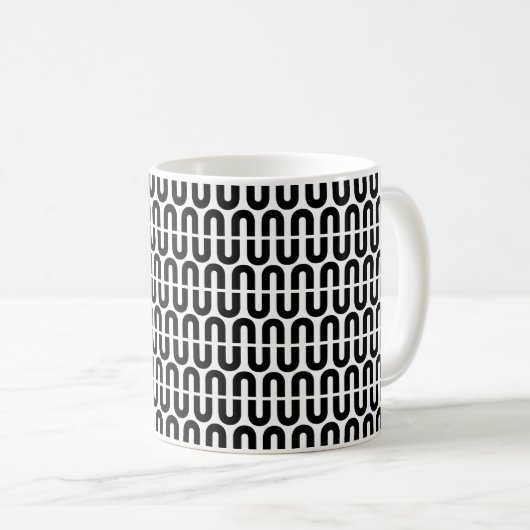 Bold Letter U Pattern Alphabet Kaffeetasse (VorderseiteRechts)